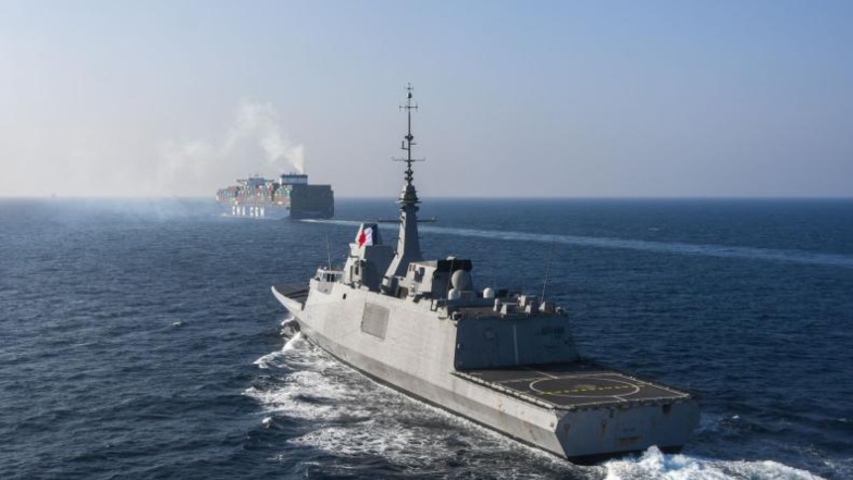 L'opération Aspides a pour but de protéger les navires commerciaux en Mer rouge. Defense.gouv